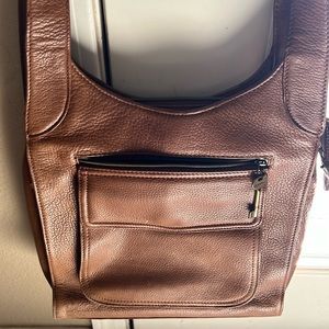 Beautiful, vintage, fossil purse, camel colored leather excellent used condition